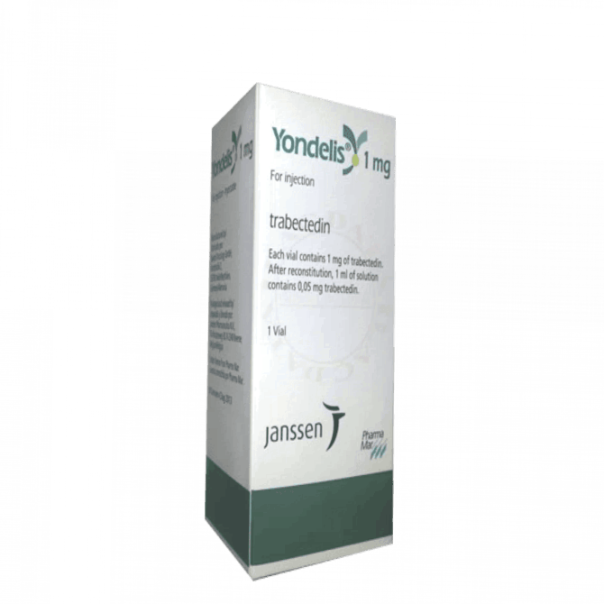 Йонделис (Трабектедин) лиофилизат д/пригот р-ра д/инф 1мг фл 1шт